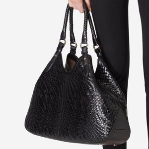 Cole Haan Genevieve Woven leather tote